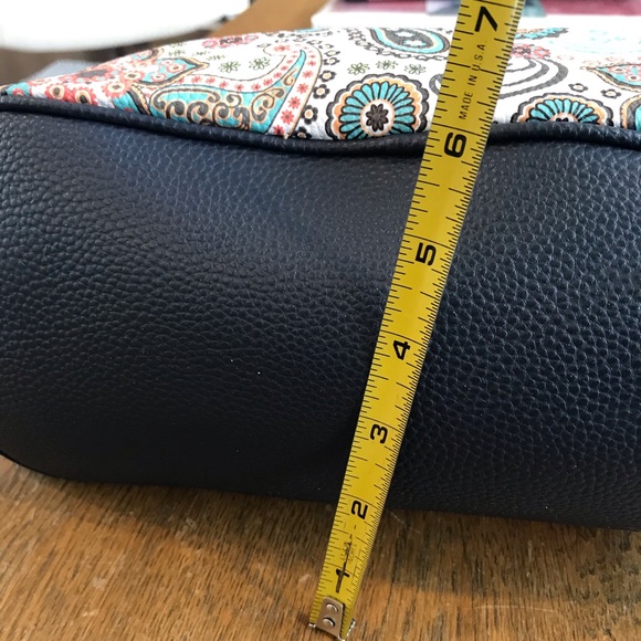 Stone & Co Paisley Printed Leather Large Satchel - Picture 4 of 8